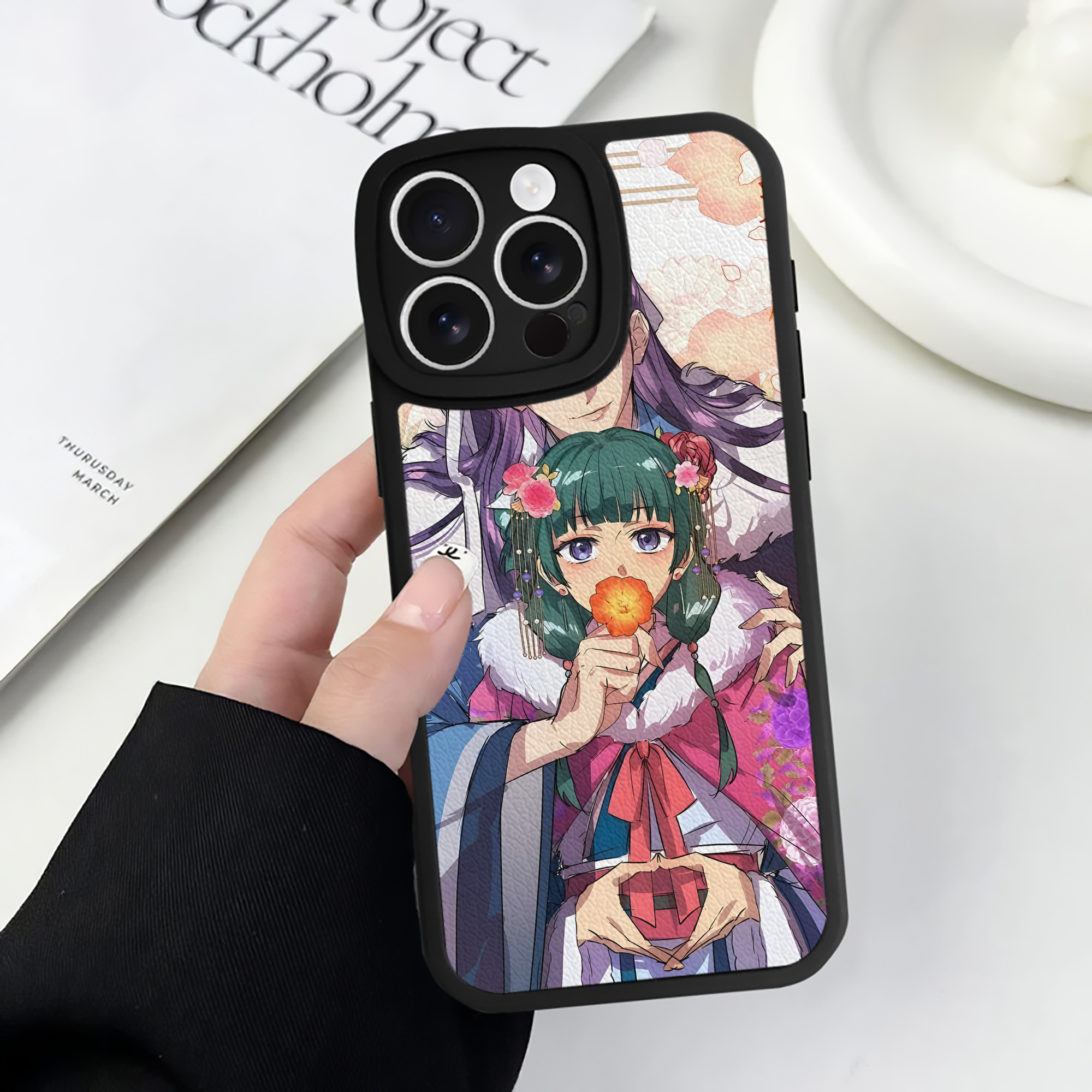 （画像用） 薬屋のひとりごと The Apothecary Diaries 【iPhone 16シリーズ対応】シリコンスマホケース（レザー調） 材質：シリコン